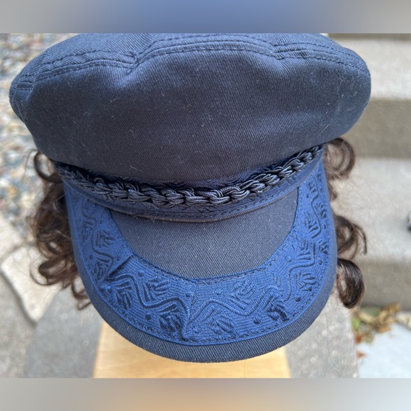 Dorfman Pacific Reformation Fiddler Cap | Navy—Blue Textured Ribbon & Cord—M/L - Picture 15 of 17